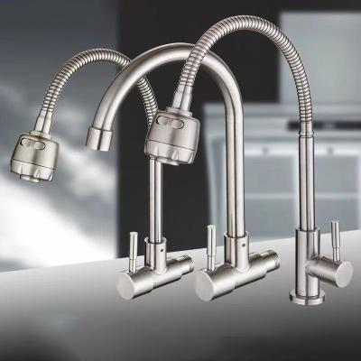 China Thermostatic Water Sink Faucet Stainless Steel Kitchen Faucets Single Cold Wall Faucet for sale