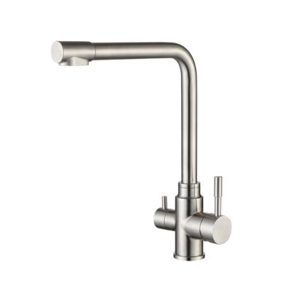 China Thermostatic Faucets 3 Functions With Water Filter 304 Stainless Steel Kitchen Faucet Deck Rotatable Kitchen Faucet for sale