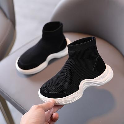 China New deodorization children's sports shoes sneakers for children elastic knitted shoes comfortable and lightweight breathable children's shoes for sale