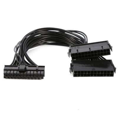 China For Power Extend Lingable ATX 24 Pin Power Supply Extension Cable Dual PSU for Computer Adapter Cabo Power Extend for sale