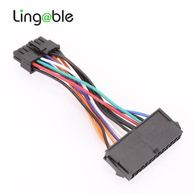 China For Power Extend Lingable 10cm Power Supply Attach ATX 24 Pin Wire 14 Pin Adapter Cable18AWG For Lenovo IBM Dell Q77 B75 A75 Q75 Motherboard for sale