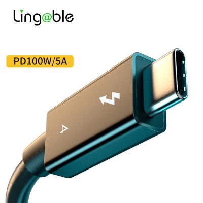 China Fast Charging Type C PD100W 40Gbps Data Speed ​​Fast Charging Thunderbolt 4 Cable 8K @60Hz USB C Video Data to USB C Cabo for MacBooks, iPad for sale