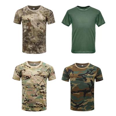 China Anti-wrinkle High Quality Outdoor Sports Men's T-shirts Quick Dry Short Sleeve Shirt Plus Size Camouflage Training T Shirt For Sublimation for sale