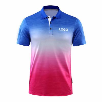 China Anti-Wrinkle Sublimation Printing Men's Polo T-shirt Polo Shirts High Quality Custom 100% Quick Dry Dye Polo Shirts Para Hombres Polyester Spandex for sale