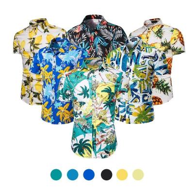 China OEM/ODM Fashion Summer Beach Wear Stylish Anti-pilling Shorts Sleeves Printed Hawaiian Shirt Sublimation Printed Casual Shirts For Men for sale