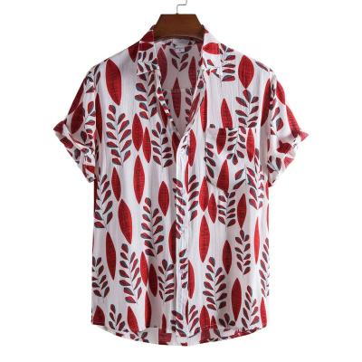 China Cheap Vacation Anti-Pilling Hawaiian Shirt Set Short Sleeve Summer Casual Shirts Camp Silk Custom Printed Hawaiian Button Up Shirt For Men for sale