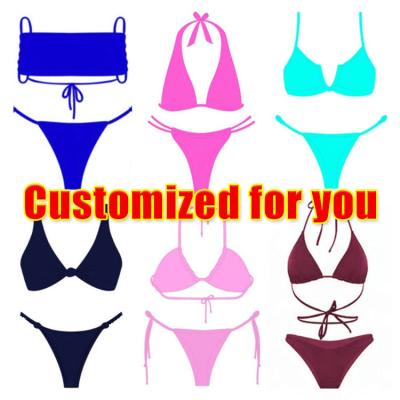 China Custom Fabric Plus Size Swimwear Women Sexy Bikini Plus Logo Color Bikinis Eco Friendly Set New Design Private Label Beach Wear Swimwear 2023 for sale