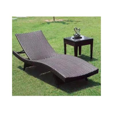 China Modern Luxury Waterproof Outdoor Deck Chair Garden Waterproof Wicker Convertible Rattan Extended Adjustable Sun Sofa For Swimming Pool for sale