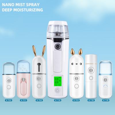 China Moisturizer Home Travel Use Facial Moisture Device, Light Handy Facial Massager Hydrate Nano Mist Sprayer Blue for sale