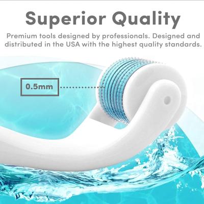 China Anti-Puffiness Microneedling Skin Whitening Needle Derma Roller Skin Rejuvenation Beard Private Label 05 for sale