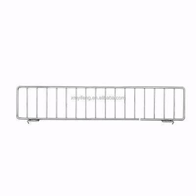 China Single Sided Fencewire Shelf Barrier For Gondola Shelf Metal Divider Shelf Stopper Gonloda Fence for sale