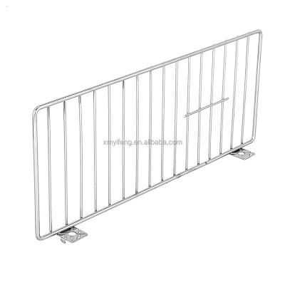 China Single Sided Spray Paint Shelf Front Fence Zinc Or Gondola Style Stand Wire Dividers for sale