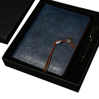 China Promotion/school/office hot sale PU business notebook set factory direct sale luxury leather diary for sale