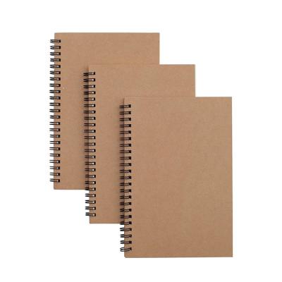 China Promotion / Promotion Personalized School / Office Soft Cover Notebook Factory Price Brown Spiral Notebook Lined for sale