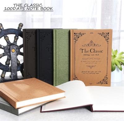 China Promotion/school classic style hard cover note book stationery gift/European business memory retro diary notebook diary vintage office for sale