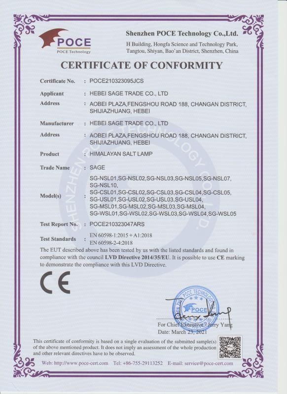 CE - Hebei Sage Trade Co., Ltd.