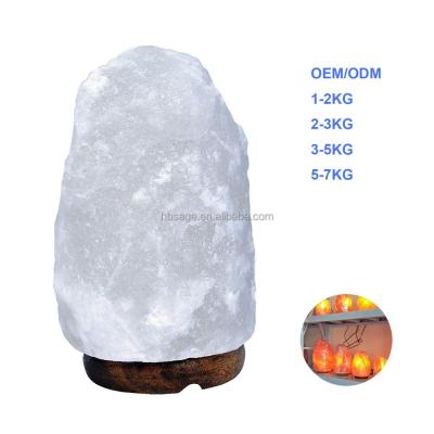 China Europe Natural White Salt Lamp / Hand Carved White Himilayan Rock Salt Lamp for sale