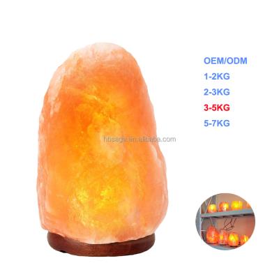 China Europe Hot Sale Himalayan Salt Rock Lamp 3-5 Kg / Natural Pink Salt Lamps For Air Purifier for sale