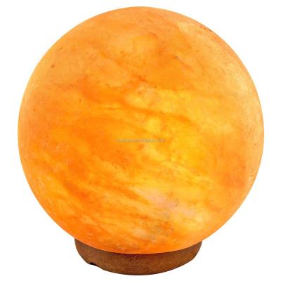 China China Natural Pure Himalayan Salt Rock Craved Round Lamp for sale