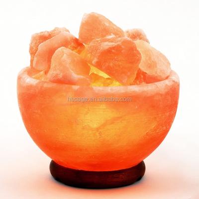 China Europe Quality Fire Bowl Himalayan Rock Salt Lamp With Salt Chunks for sale