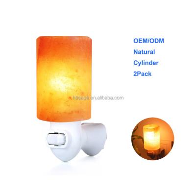 China Europe cylinder salt night light wall lamp in bedrooms for sale