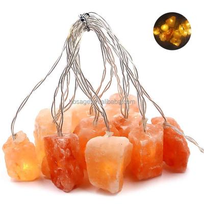 China Europe Himalyan Salt String /Christmas String Light Decorative Salt Lamps With Natural Salt Chunks for sale