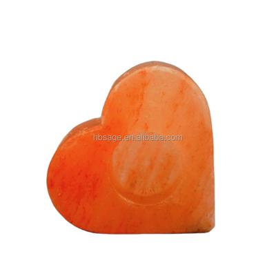 China Home Decoration Himalayan Salt Candle Holder In Heart Shape for sale