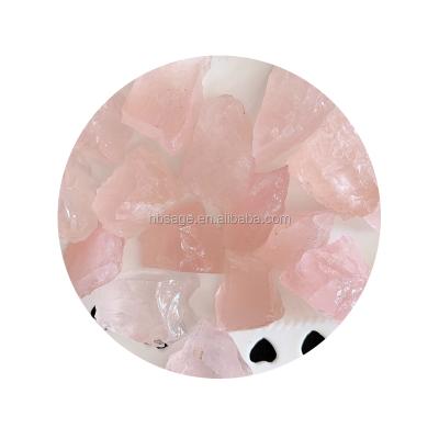 China Europe Rose Pink Crystal Quartz Chunk Natural in Expanding Fragrance for sale