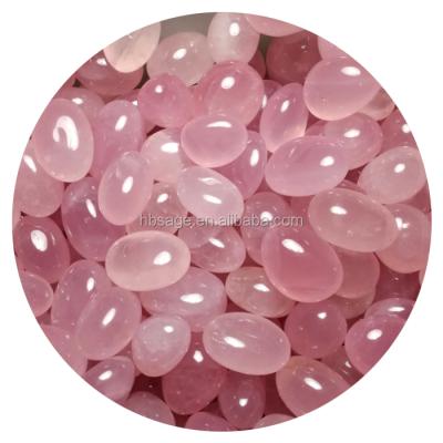 China Europe Polished Pure Natural Rose Quartz Jade For Kegel Exercise Unit Rose Crystal Quartz Yoni Egg In 100g for sale