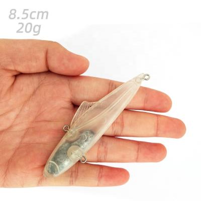 China ABS Hard Plastic OEM 85mm 10g blank lipless crankbaits hard artificial plastic vib fishing lure crank bait for sale