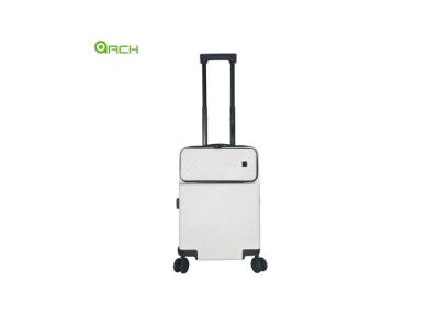 China ABS+PC Hard Sided Luggage with Front Pocket and Spinner Wheels for sale