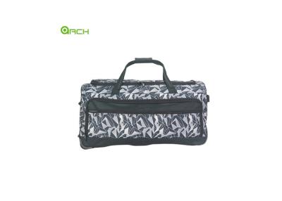 China Manufacturer Printing Polyester Rolling Luggage Bag with two front pockets for sale