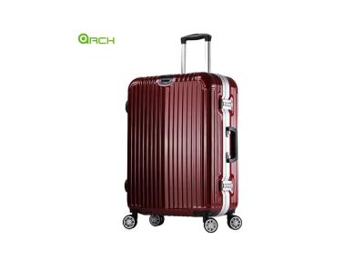 China Fashionable ABS PC Trolley Travel Luggage With Aluminum Frame for sale