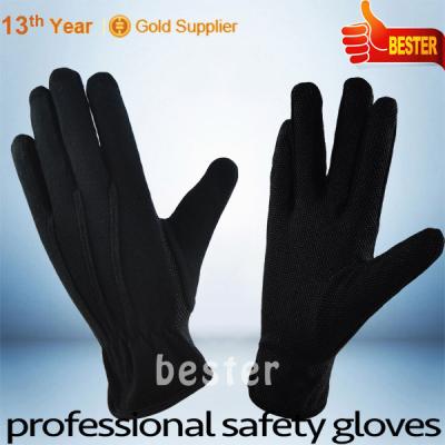 China Three spiky lines; an elastic line; pvc dots high performance PVC Dots Slip Proof Black Cotton Fleece Driver Gloves with big low price for sale