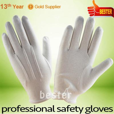 China With 1 Elastic Line On The Wrist Chinese Factory Competitive White Parade Gloves With Plastic Button for sale