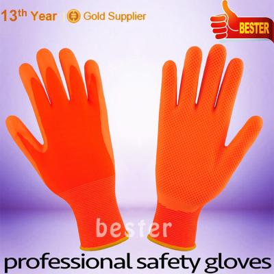 China Nice Safety Cost Price Red Color Looking Nitrile Coated Hand Gloves for sale