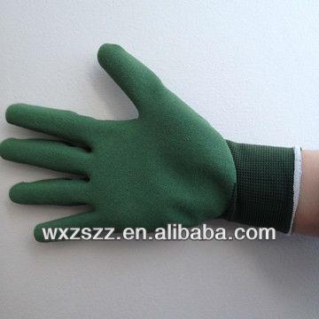 China High quality nylon and frosted finish latex frosted coating best selling gloves for sale