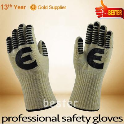 China Thermal Resistance China Golden Best Manufacturer Selling Heat Resistant Gloves Aramid Knitted for sale