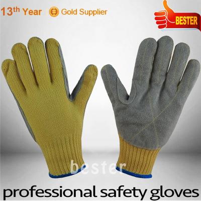 China With Cowsplit Palm Cost Price Reliable Quality PU Leather Sewing Glove for sale