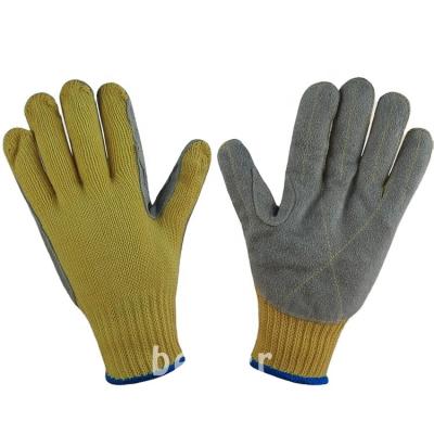 China With Cowsplit Palm High Grade Service Leather Gloves Newly Long Life Worker Wear for sale