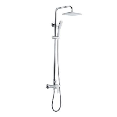 China With Sliding Bar Luxury Rain Shower Faucet Set Outdoor Mounted Waterfall Bath Shower For Shower Enclosure Room for sale