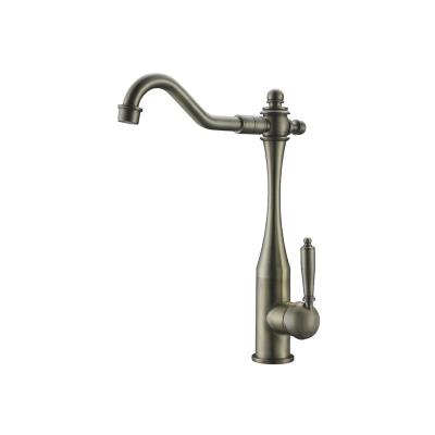 China Faucets Kitchen Faucet Stainless Steel 304 Hot And Cold Inlet Metered Solid Brass Flexible Antique Brass Hoses Included for sale