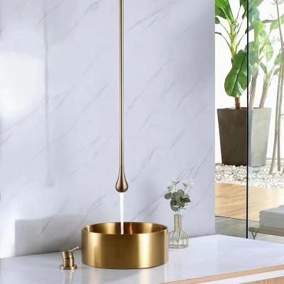 China Single Metered Faucets Ceiling Mounted Basin Mixer with Water Controller Water Drop Basin Faucet Modern Bathroom Popular Choice for sale