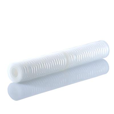 China Hot Selling Food Water Treatment Filtration 20 Millimeter 6 Inch 69 Micron PP Chemical Industrial Pleated Filter Cartridge for sale