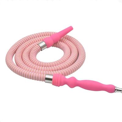 China Long Rubber Hookah Hose Smooking Shisha Handle Washable Leather Wrapped Hookah Hose for sale