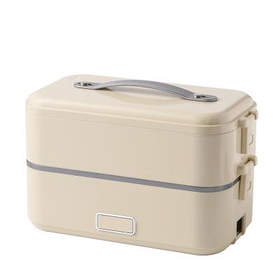 China Double Layer Stainless Steel Sustainable Electric Heating Lunch Box for sale