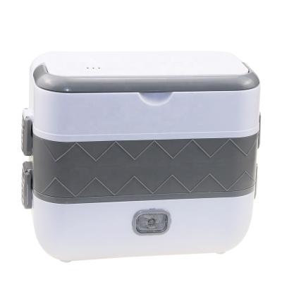 China Sustainable Source Factory Portable Electric Stainless Steel Heated 2layer Lunch Box for sale