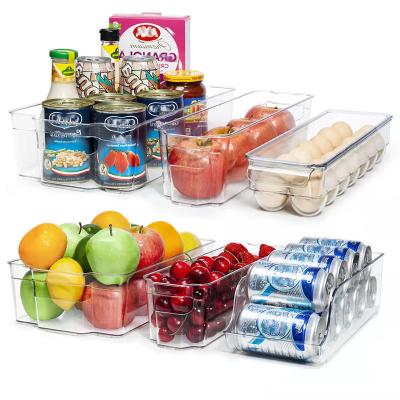 China Stocked Set of 6 Refrigerator Organizer Bins Food Organizer Storage Box for sale