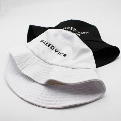 China 2021 Hot Selling COMMON Quality Designer Fitted Black Men's Plain Knitted Cotton Bucket Hat OEM Branded Printed for sale