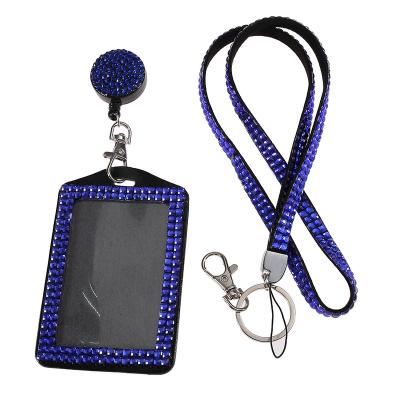 China Fashoin Mix Color Fashion Crystal Rhinestone Lanyard With Id Badge Holder Wholesale for sale